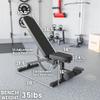 Synergee Adjustable Incline Decline Workout Bench. Weight Bench for Dumbbell & Barbell Press Exercises & Workouts. Great for Commercial, Garage and Home Gym. view 3