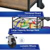 4-Tier Dumbbell and Ball Storage Rack Black Metal Wheels view 4