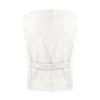 2023 Womens Vest Fashion Casual Sleeveless Button Down Cotton Linen Top Vests Summer Loose V Neck Blazer Jacket Cropped V Neck Vests Outerwear(C White,XX-Large) view 4