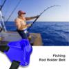 Fishing Pole Holder Belt, Boat Rock Fishing Rod Pole Holder Adjustable Waist Fighting Belt Fish Tackle Accessories (Blue) view 3