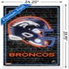 NFL Denver Broncos - Neon Helmet 23 Wall Poster, 34L" x 22.4W", White Framed Version view 3
