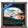 Trends International NFL Miami Dolphins - Neon Helmet 23 Wall Poster, 22.375" x 34", Premium Print and Black Hanger Bundle view 3