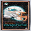 NFL Miami Dolphins - Neon Helmet 23 Wall Poster, 34L" x 22.4W", Silver Framed Version view 1