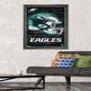 NFL Philadelphia Eagles - Neon Helmet 23 Wall Poster, 34L" x 22.4W", Bronze Framed Version view 2