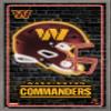 NFL Washington Commanders - Neon Helmet 23 Wall Poster, 22.4L" x 14.7W", Barnwood Framed Version view 1