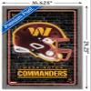NFL Washington Commanders - Neon Helmet 23 Wall Poster, 22.4L" x 14.7W", Barnwood Framed Version view 3