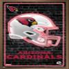 NFL Arizona Cardinals - Neon Helmet 23 Wall Poster, 22.4L" x 14.7W", Bronze Framed Version view 1