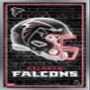 Trends International NFL Atlanta Falcons - Neon Helmet 23 Wall Poster, 34L x 22.4W, Silver Framed Version view 1
