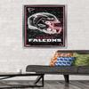 Trends International NFL Atlanta Falcons - Neon Helmet 23 Wall Poster, 34L x 22.4W, Silver Framed Version view 2