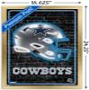 NFL Dallas Cowboys - Neon Helmet 23 Wall Poster, 22.4L" x 14.7W", Gold Framed Version view 3