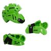 Proforce Lightning Martial Arts Protective Sparring Gear Bundle - Headgear, Gloves, Ultra Kicks (Green, X-Large) view 1