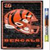 Trends International NFL Cincinnati Bengals - Neon Helmet 23 Wall Poster, 34L x 22.4W, Premium Poster & Clip Bundle view 1