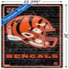 Trends International NFL Cincinnati Bengals - Neon Helmet 23 Wall Poster, 34L x 22.4W, Premium Poster & Clip Bundle view 3
