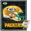 Trends International NFL Green Bay Packers - Neon Helmet 23 Wall Poster, 14.72" x 22.37", Premium Poster & Push Pin Bundle view 1