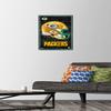 Trends International NFL Green Bay Packers - Neon Helmet 23 Wall Poster, 14.72" x 22.37", Premium Poster & Push Pin Bundle view 2
