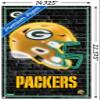 Trends International NFL Green Bay Packers - Neon Helmet 23 Wall Poster, 14.72" x 22.37", Premium Poster & Push Pin Bundle view 3