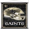 Trends International NFL New Orleans Saints - Neon Helmet 23 Wall Poster, 22.375" x 34", Premium Print and Black Hanger Bundle view 1