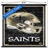 Trends International NFL New Orleans Saints - Neon Helmet 23 Wall Poster, 22.375" x 34", Premium Print and Black Hanger Bundle view 3