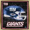 Trends International NFL New York Giants - Neon Helmet 23 Wall Poster, 34L x 22.4W, Gold Framed Version view 1