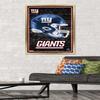 Trends International NFL New York Giants - Neon Helmet 23 Wall Poster, 34L x 22.4W, Gold Framed Version view 2