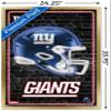 Trends International NFL New York Giants - Neon Helmet 23 Wall Poster, 34L x 22.4W, Gold Framed Version view 3