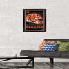 Trends International NFL Cincinnati Bengals - Neon Helmet 23 Wall Poster, 22.4L x 14.7W, Black Framed Version view 2