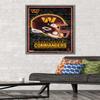 NFL Washington Commanders - Neon Helmet 23 Wall Poster, 34L" x 22.4W", Barnwood Framed Version view 2