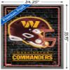 NFL Washington Commanders - Neon Helmet 23 Wall Poster, 34L" x 22.4W", Barnwood Framed Version view 3