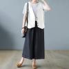 2025, Womens Vest Lightweight Dressy Sleeveless Button Down Cotton Linen Top Vests Plus Size Loose V Neck Blazer Jacket Trendy V Neck Vests Outerwear(A White,Large) view 4