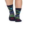 JNRB Men's Cotton Cool Fun Bright Design Novelty Dress Crew Socks Toy Army Soldiers Military Pattern, S-M or L-XL (as1, alpha, s, m, regular, regular, Peacemaker) view 2