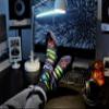 JNRB Men's Cotton Cool Fun Bright Design Novelty Dress Crew Socks Toy Army Soldiers Military Pattern, S-M or L-XL (as1, alpha, s, m, regular, regular, Peacemaker) view 4