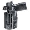 Rounded Druid IWB/OWB Holster w/Claw & Wedge Fits: Glock 17 19 19X 26 31 32 33 34 45 w/TLR7a Holster - Ambi - Carbon Fiber Black Kydex - Concealment Express - American Made view 2