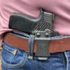 Rounded Druid IWB/OWB Holster w/Claw & Wedge Fits: Glock 17 19 19X 26 31 32 33 34 45 w/TLR7a Holster - Ambi - Carbon Fiber Black Kydex - Concealment Express - American Made view 3