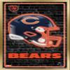 NFL Chicago Bears - Neon Helmet 23 Wall Poster, 34L" x 22.4W", Gold Framed Version view 1