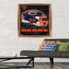 NFL Chicago Bears - Neon Helmet 23 Wall Poster, 34L" x 22.4W", Gold Framed Version view 2