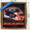 NFL Chicago Bears - Neon Helmet 23 Wall Poster, 34L" x 22.4W", Gold Framed Version view 3