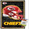 Trends International NFL Kansas City Chiefs - Neon Helmet 23 Wall Poster, 14.725" x 22.375", Premium Poster & Push Pin Bundle view 1