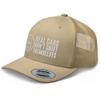 RIVEMUG Real Cars Don't Shift Themselves Trucker Hat Mid Crown Curved Bill Adjustable Cap Funny Auto Racing Mechanic Manual Khaki view 1