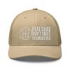 RIVEMUG Real Cars Don't Shift Themselves Trucker Hat Mid Crown Curved Bill Adjustable Cap Funny Auto Racing Mechanic Manual Khaki view 2