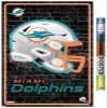 Trends International NFL Miami Dolphins - Neon Helmet 23 Wall Poster, 34L x 22.4W, Premium Poster & Clip Bundle view 1