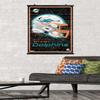 Trends International NFL Miami Dolphins - Neon Helmet 23 Wall Poster, 34L x 22.4W, Premium Poster & Clip Bundle view 2