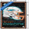 Trends International NFL Miami Dolphins - Neon Helmet 23 Wall Poster, 34L x 22.4W, Premium Poster & Clip Bundle view 3