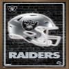 NFL Las Vegas Raiders - Neon Helmet 23 Wall Poster, 34L" x 22.4W", Bronze Framed Version view 1