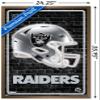 NFL Las Vegas Raiders - Neon Helmet 23 Wall Poster, 34L" x 22.4W", Bronze Framed Version view 3