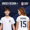 The Victory Officially Licensed Youth US Women's National Soccer Team Megan Rapinoe Name & Number T-Shirt (USA National Team - White #15, Small) view 2