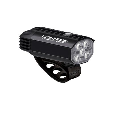 LEZYNE Fusion Drive 500+ Front Bicycle Light - Durable Aluminum Weatherproof IPX7 Waterproof USB-C Rechargeable LED Bike Headlight with 3 Solid & 3 Flash Modes - Integrated Silicone Rubber Strap Mount