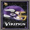 NFL Minnesota Vikings - Neon Helmet 23 Wall Poster, 34L" x 22.4W", Barnwood Framed Version view 1