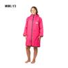 COR Surf Swim Parka for Youth and Adults | Heavy-Duty Towel-Lined Weatherproof Swimming Jacket for Men, Women, and Kids (Pink - XS) view 2