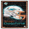 NFL Miami Dolphins - Neon Helmet 23 Wall Poster, 22.4L" x 14.7W", White Framed Version view 1