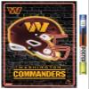 NFL Washington Commanders - Neon Helmet 23 Wall Poster, 34L" x 22.4W", Premium Poster & Clip Bundle view 1